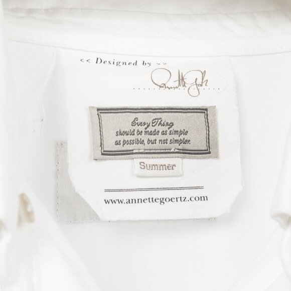 Annette Gortz SS/12 White Oversized Cotton Buttoned Shirt - Picture 8 of 9